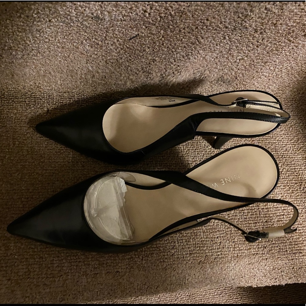 Nine West slingback mules, Thayle, black leather